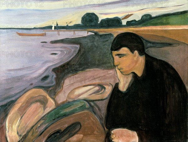 'Melancholy', 1894-1895. Artist: Edvard Munch