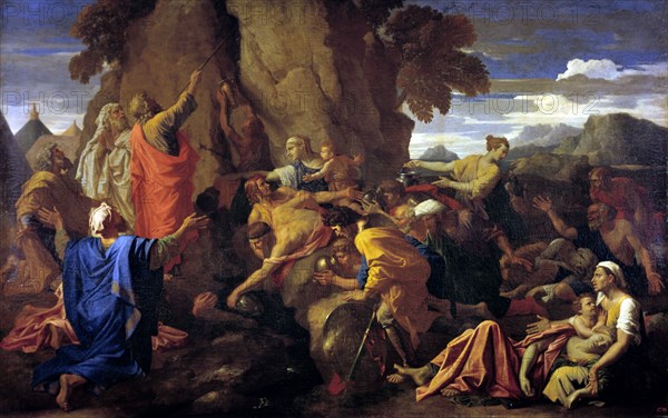 'Moses Striking the Rock', 1649. Artist: Nicolas Poussin