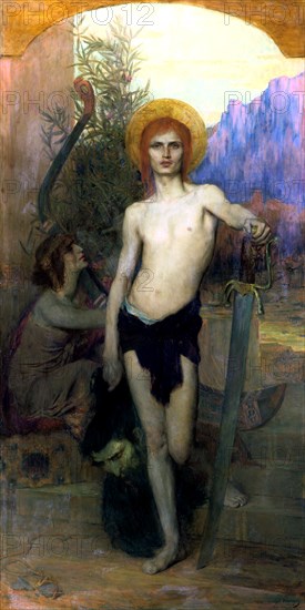 'David with the head of Goliath', 1894. Artist: Georges-Auguste-Elie Lavergne