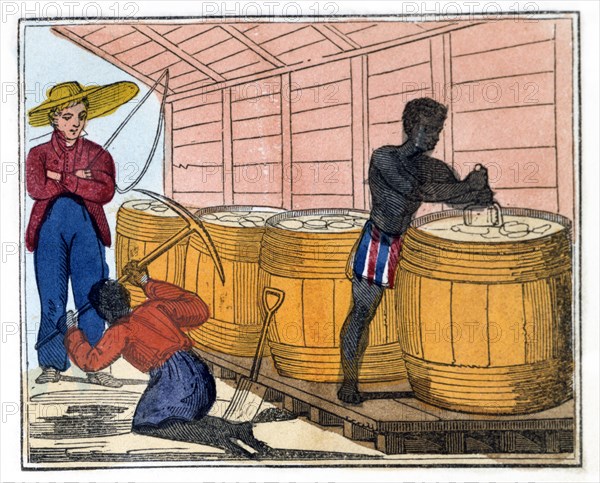 'Filling and Heading Casks', 1826. Artist: Amelia Alderson Opie