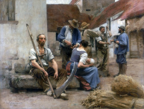 'Paying the Harvesters', 1882. Artist: Leon-Augustin Lhermitte