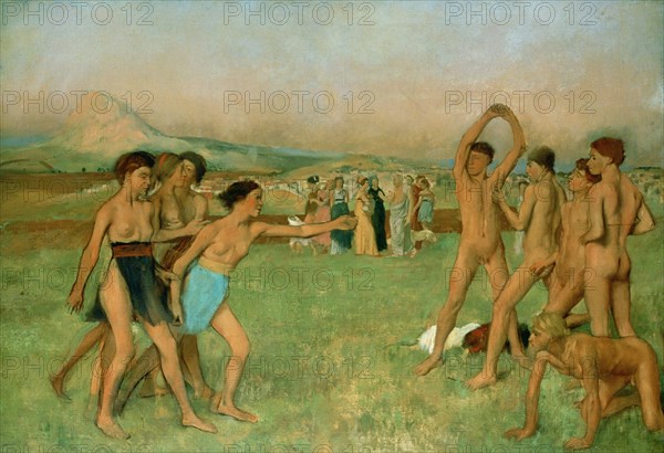 'Young Spartans Exercising', c1860. Artist: Edgar Degas