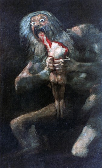 'Saturn Devouring one of his Children', 1821-1823. Artist: Francisco Goya