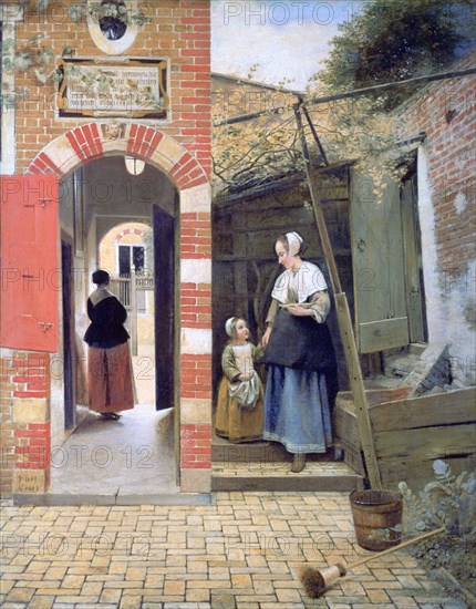 'Courtyard of a house in Delft', 1658. Artist: Pieter de Hooch