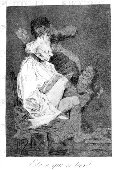'That certainly is being able to read', 1799. Artist: Francisco Goya