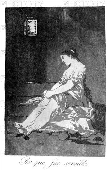 'Because she was susceptible', 1799. Artist: Francisco Goya