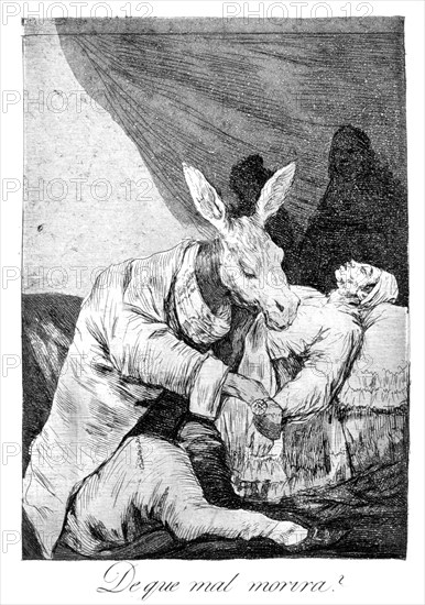 'Of what ill he die?', 1799. Artist: Francisco Goya