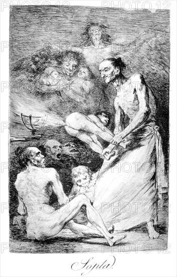 'Blow', 1799. Artist: Francisco Goya