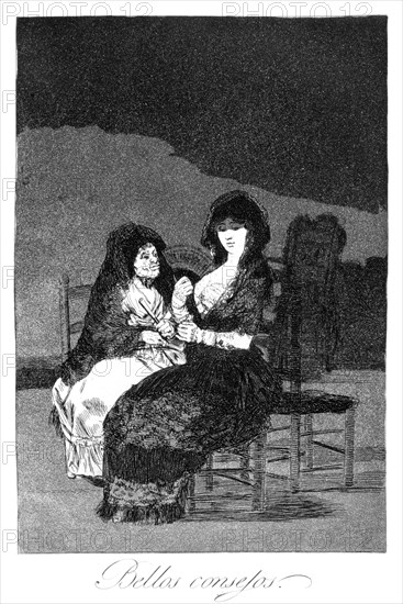 'Wonderful advice', 1799. Artist: Francisco Goya