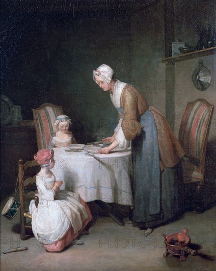 'Saying Grace', 1744. Artist: Jean-Simeon Chardin