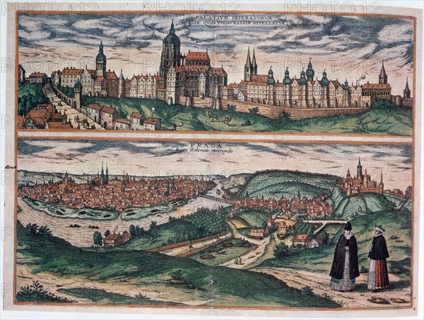 'View of Prague', c1572. Artist: Joris Hoefnagel