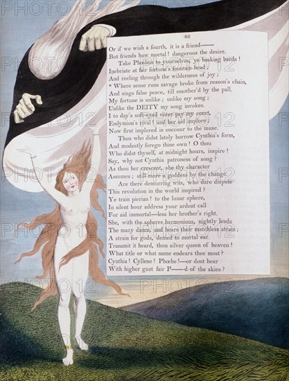 Page 46 from the 'Nights' of Edward Young's Night Thoughts, c1797. Artist: William Blake