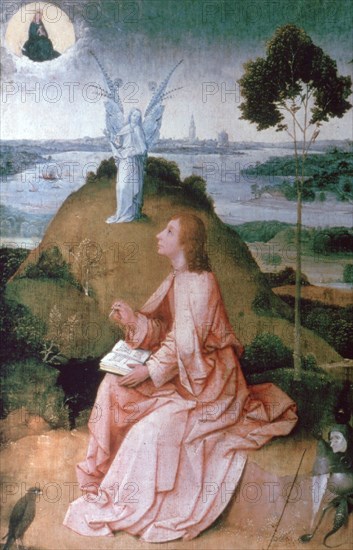 'St John the Evangelist on Patmos', 1504-1505. Artist: Hieronymus Bosch