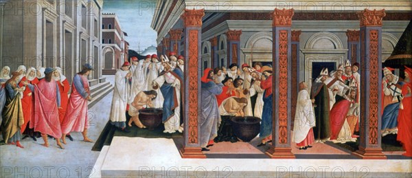 'Four Scenes from the Early Life of Saint Zenobius', c1500. Artist: Sandro Botticelli