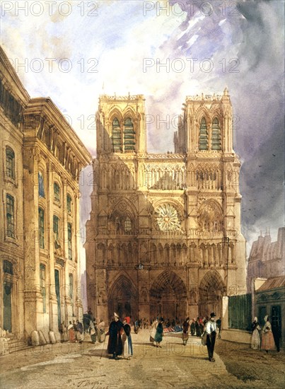 'The Cathedral of Notre Dame', 1836. Artist: Thomas Shotter Boys