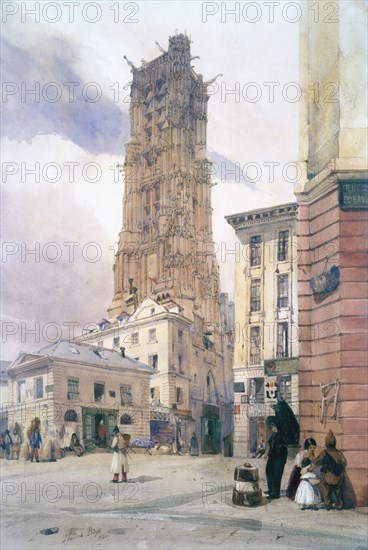 'St Jacques Tower', 1834. Artist: Thomas Shotter Boys