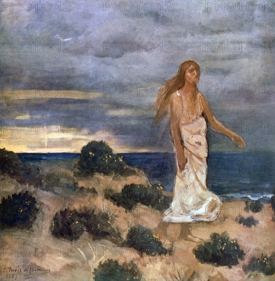 'Woman on the Beach', 1887. Artist: Pierre Puvis de Chavannes