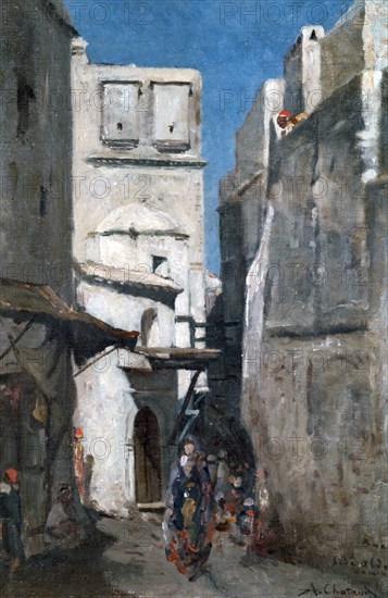 'Street In Algiers', c1864-1892. Artist: Marc Alfred Chataud