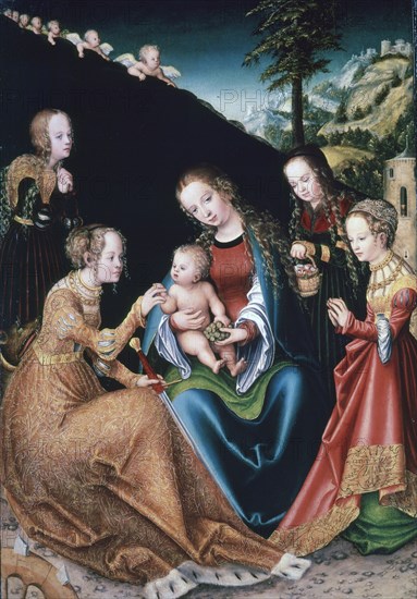 'The Mystic Marriage of St Catherine', 1516-1518. Artist: Lucas Cranach the Elder