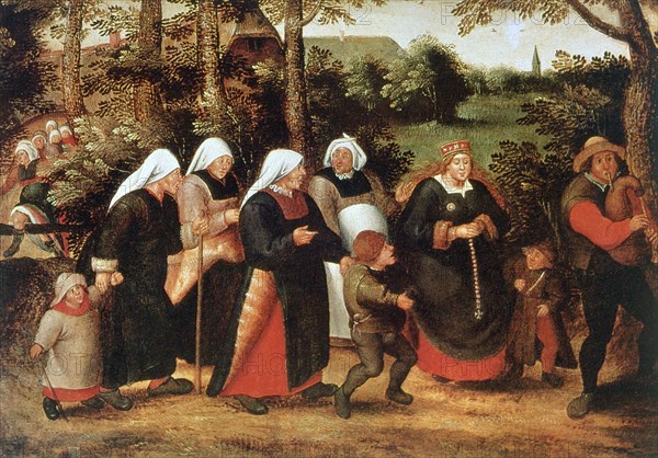 'The Procession of the Bride', c1584-1638. Artist: Pieter Brueghel the Younger