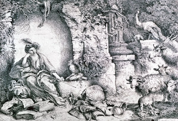 'Circe Changing Ulysses' Men', c1650. Artist: Giovanni Benedetto Castiglione