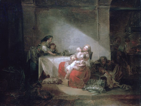 'Interior Scene', late 18th century. Artist: Jean-Honore Fragonard