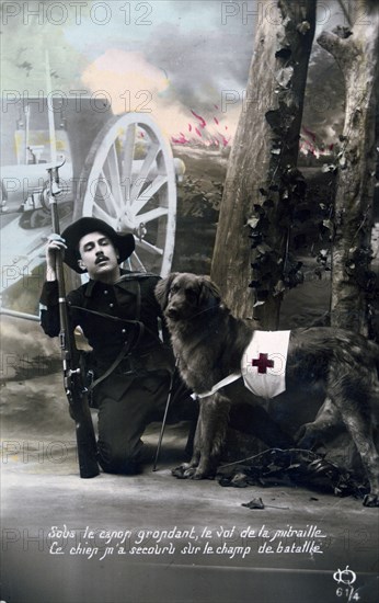 French WWI postcard, 1914-1918. Artist: Unknown