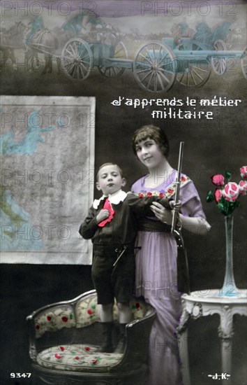 French WWI postcard, 1914-1918. Artist: Unknown