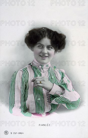 'Fiance', vintage French postcard, c1900. Artist: Unknown