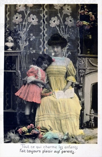 'All that charms the children..', French Postcard, c1900. Artist: Unknown