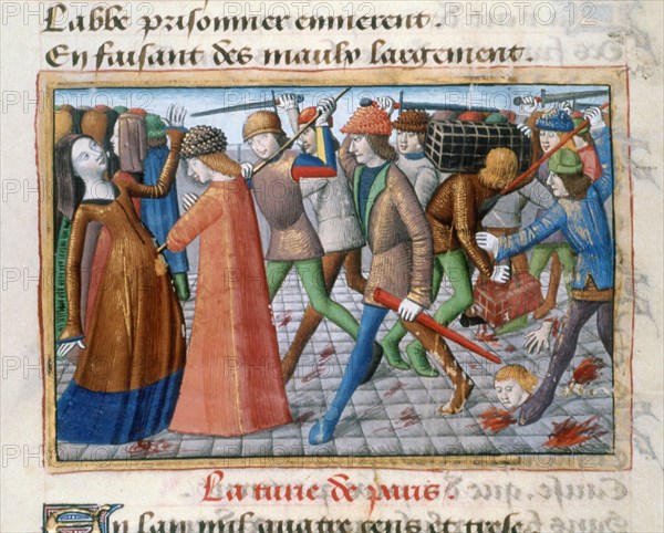 Massacre of the inhabitants of Paris, May 1413, (1484). Artist: Unknown