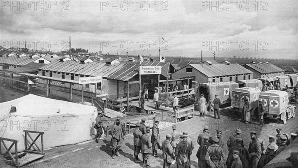 German bandaging station at Vigneulles, Lorraine, France, World War I, 1915. Artist: Unknown