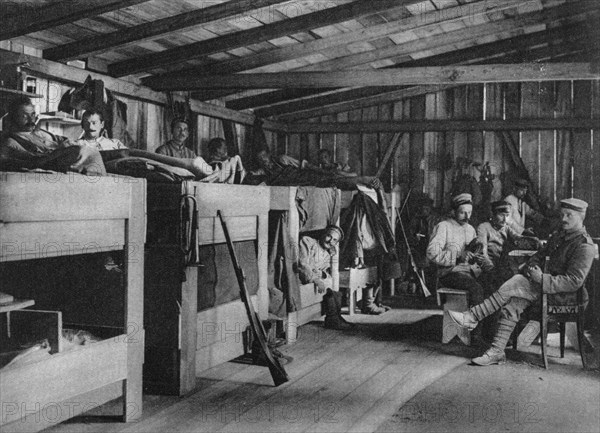 German soldiers in a reduit shelter, Vosges, France, World War I, 1916. Artist: Unknown