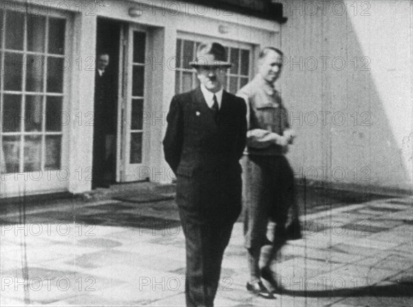 Adolf Hitler on the terrace of the Berghof, Berchtesgaden, Bavaria, Germany, c1936-1945. Artist: Unknown