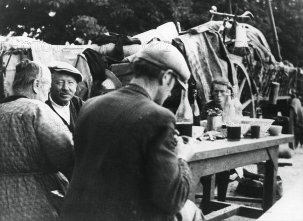 French and Belgian refugees, Rambouillet, France, 16 July 1940. Artist: Unknown