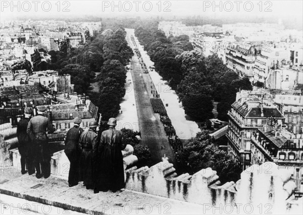 German military parade in Paris, June 1940. Artist: Unknown