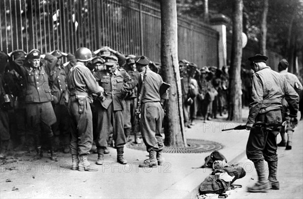 German prisoners captured during the liberation of Paris, August, 1944. Artist: Unknown