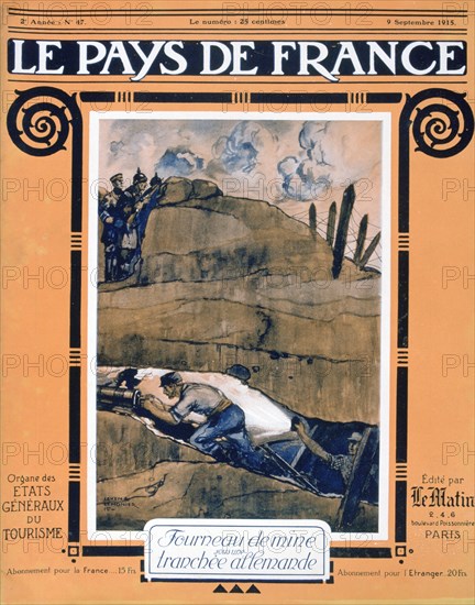 Front cover of Le Pays de France, 9 September 1915. Artist: Unknown