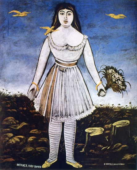 'The Actress Margarita', 1909. Artist: Niko Pirosmanishvili