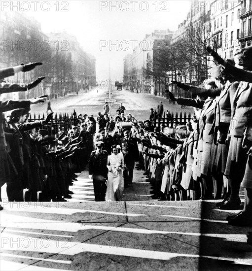 German wedding at the church of la Madeleine, Paris, 1940-1944. Creator: Unknown.