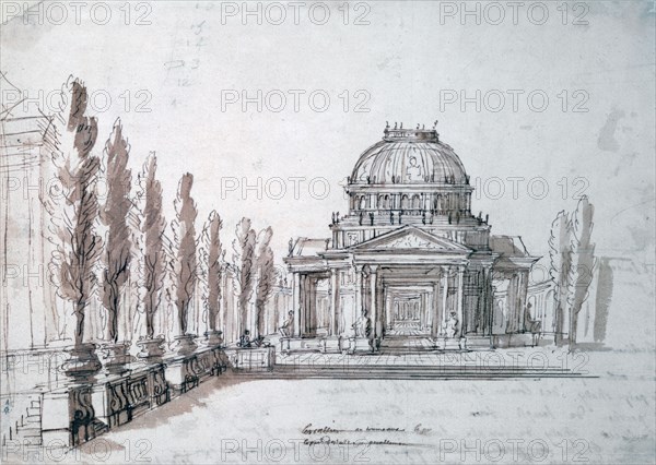 'Temple of Apollo', for the opera Achille and Polyxene, c1687. Artist: Jean Berain