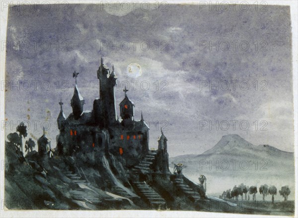 'Fantasy Castle in Moonlight I', 1820-1876. Artist: George Sand