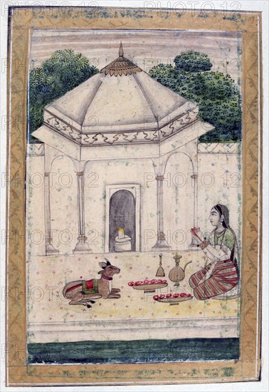 Bhairavi Ragini, Ragamala Album, School of Rajasthan, 19th century. Artist: Unknown