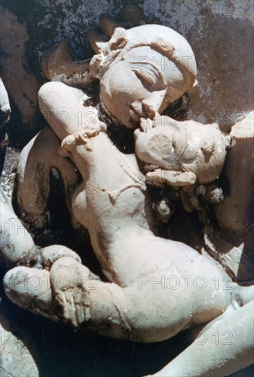 Erotic Sculpture, Khajuraho, India. c950-1050. (20th century). Artist: Unknown