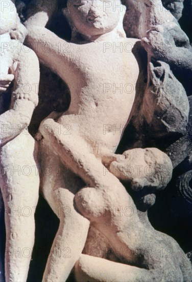 Erotic Sculpture, Khajuraho, India. c950-1050. (20th century). Artist: Unknown