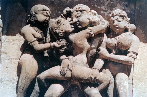 Erotic Sculpture, Khajuraho, India. c950-1050. (20th century). Artist: Unknown