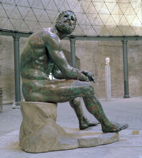 'Boxer of Thermonr', Hellenistic bronze statue, c1st Century AD. Artist: Lysippos