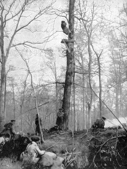 An observation point, 1915. Artist: Unknown