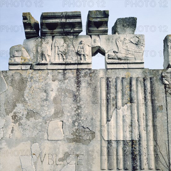 Monument to Cartilius Poplicola, Ostie, Rome.  Artist: Lorenzini