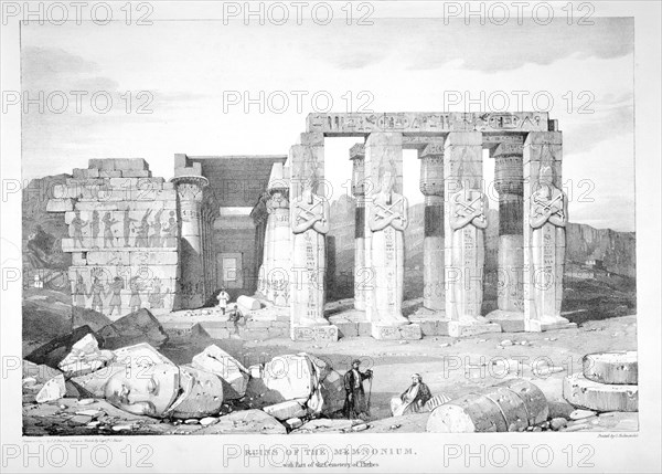 'Ruins of the Memnonium at the Cemetery of Thebes', c1800-1870. Artist: George Barnard